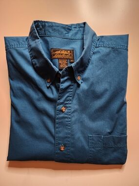 Vintage Eddie Bauer Deep Teal Button-Down Shirt